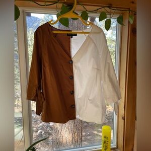 Eloquii Two-Tone Blouse, size 16